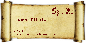 Szomor Mihály névjegykártya